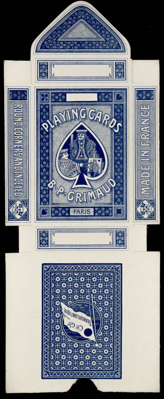 cartes à jouer PLAYING CARDS  B.P. GRIMAUD  PARIS 1967.185.805.1 Photo