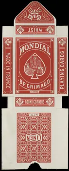 cartes à jouer MONDIAL  B.P. GRIMAUD  PARIS 1967.185.829.2 Photo