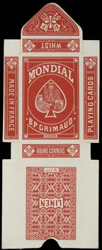cartes à jouer MONDIAL  B.P. GRIMAUD  PARIS 1967.185.829.5 Photo