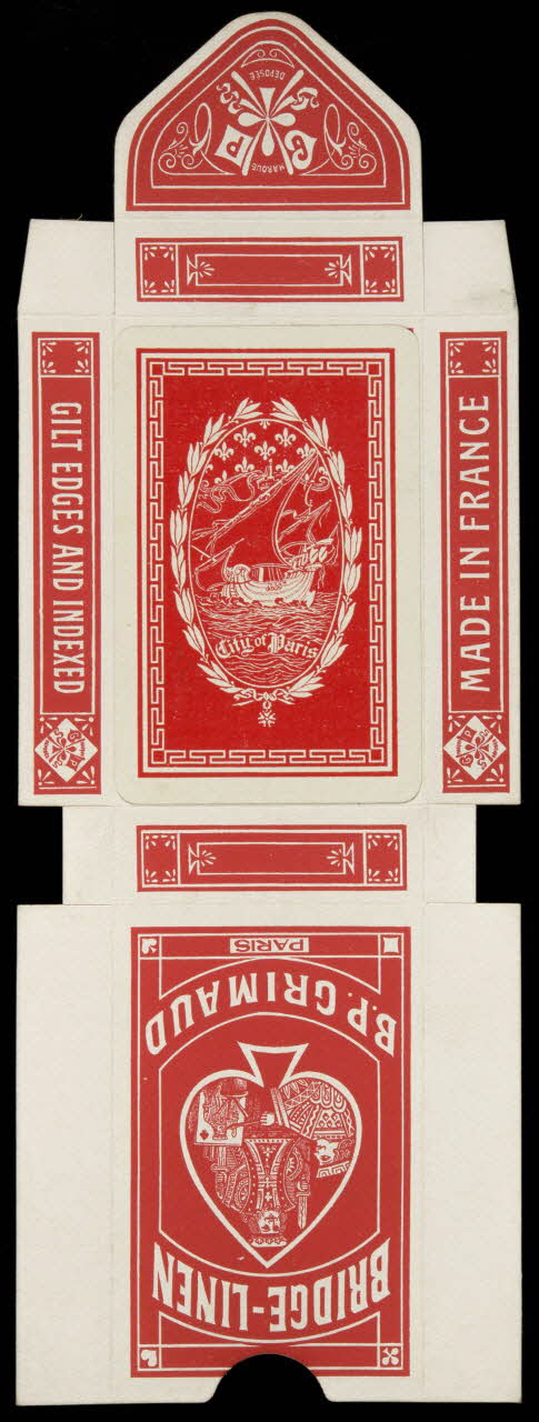 cartes à jouer BRIDGE-LINEN  B.P. GRIMAUD  PARIS 1967.185.832.1 Photo