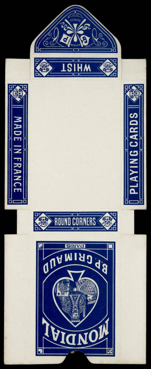 cartes à jouer MONDIAL  B.P. GRIMAUD  PARIS 1967.185.833 Photo