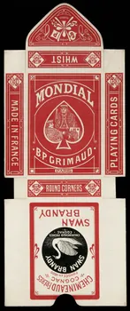 cartes à jouer MONDIAL  .B.P. GRIMAUD.  PARIS 1967.185.837.2  Photo