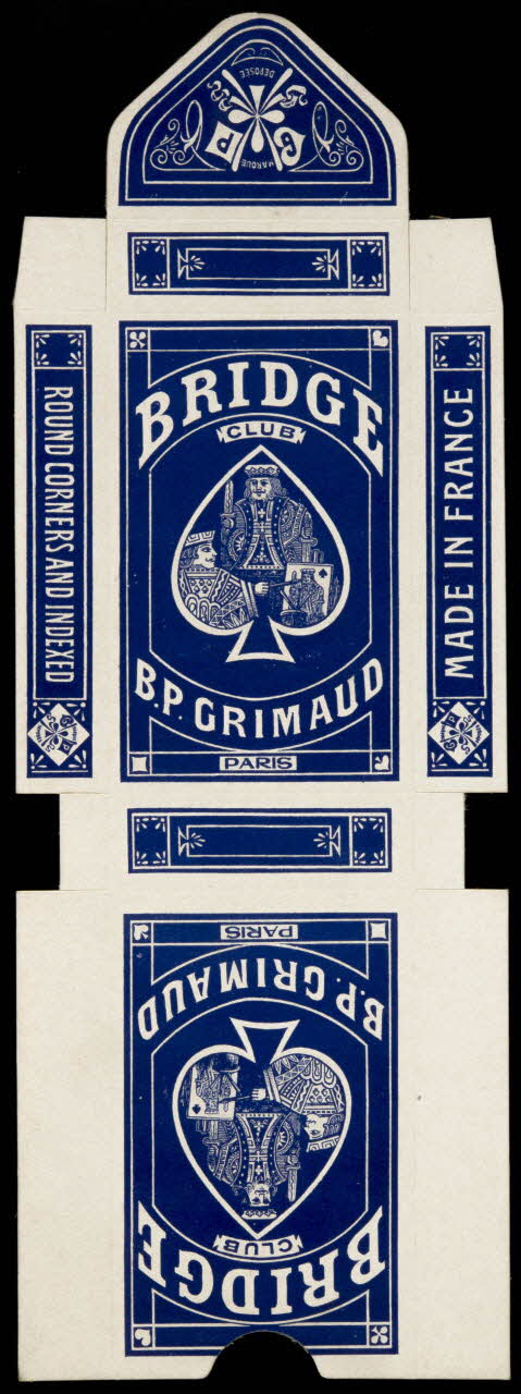 cartes à jouer BRIDGE  CLUB  B.P. GRIMAUD  PARIS 1967.185.838.1 Photo