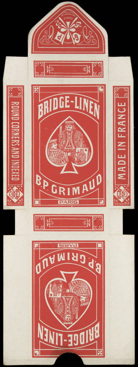 cartes à jouer BRIDGE-LINEN  B.P. GRIMAUD  PARIS 1967.185.840.1 Photo