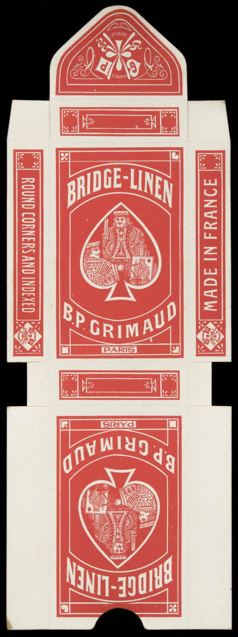 cartes à jouer BRIDGE - LINEN  B.P. GRIMAUD  PARIS 1967.185.840.2 Photo