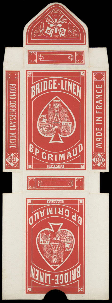 cartes à jouer BRIDGE - LINEN  B.P. GRIMAUD  PARIS 1967.185.840.3 Photo