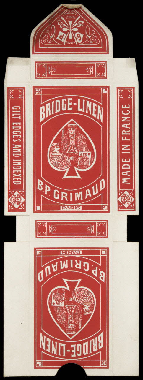 cartes à jouer BRIDGE - LINEN  B.P. GRIMAUD  PARIS 1967.185.840.4 Photo