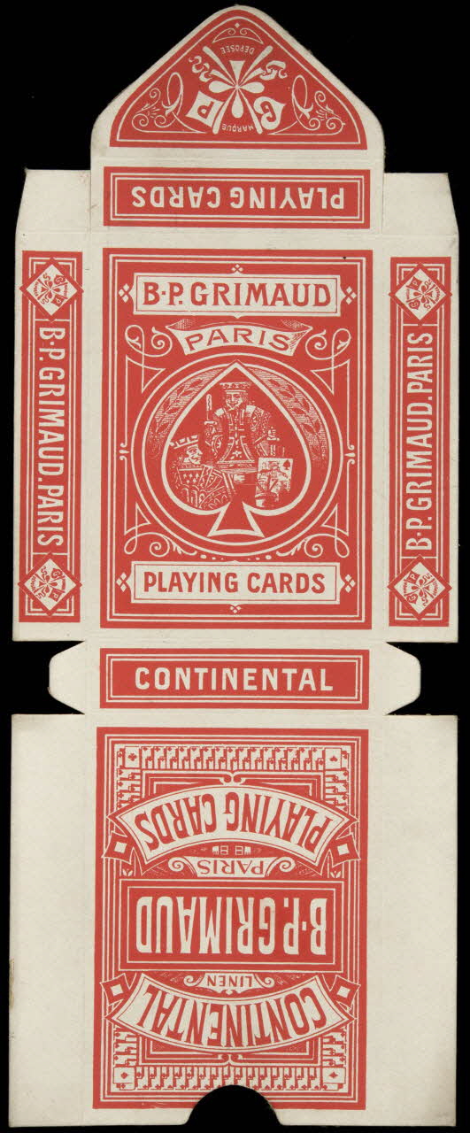 cartes à jouer B.P. GRIMAUD  PARIS  PLAYING CARDS 1967.185.843.1 Photo
