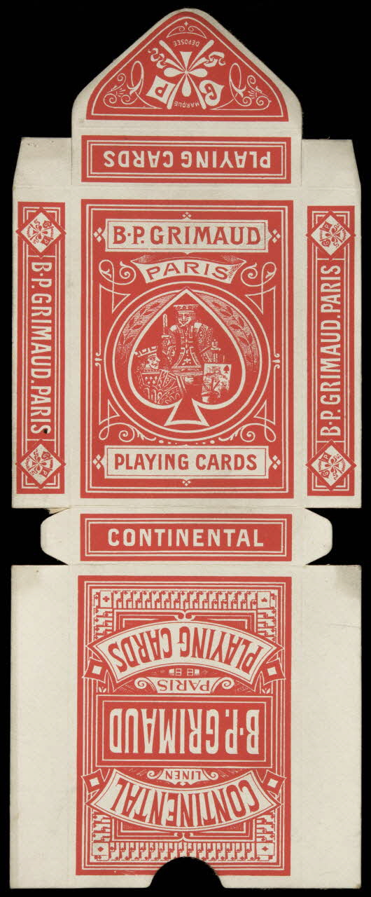 cartes à jouer B-P. GRIMAUD  PARIS  PLAYING CARDS 1967.185.843.2 Photo