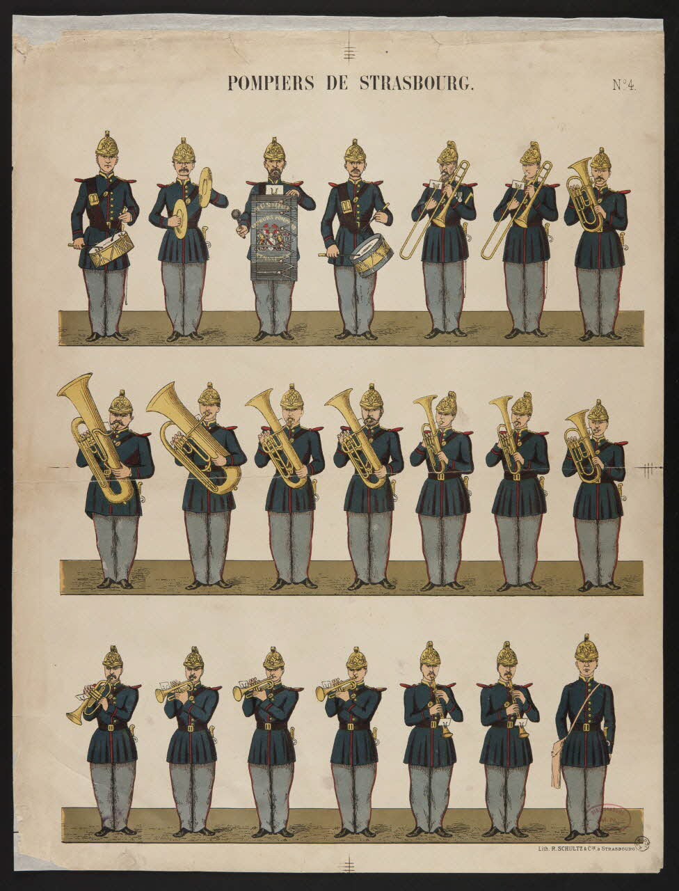 estampe POMPIERS DE STRASBOURG. 1967.26.4 Photo