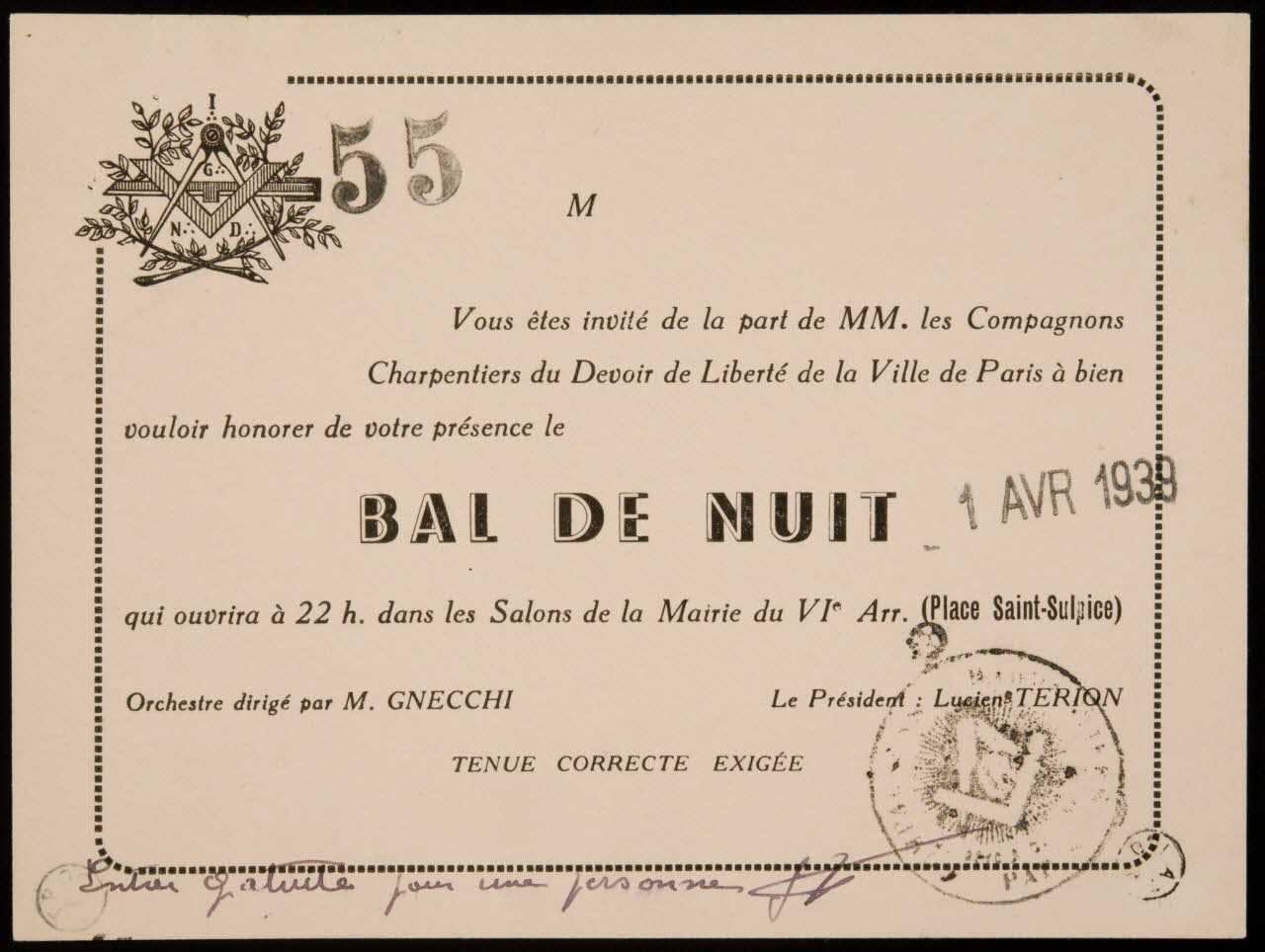 estampe BAL DE NUIT 1967.47.11 Photo