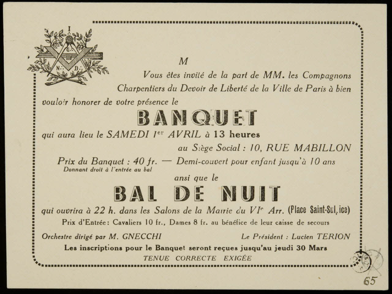 estampe BAL DE NUIT 1967.47.12 Photo