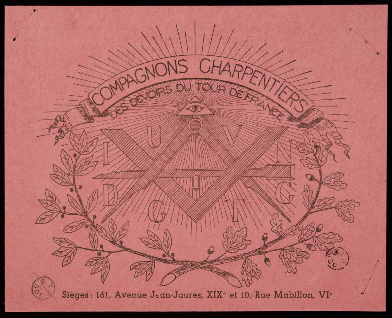 estampe COMPAGNONS CHARPENTIERS 1967.47.13 Photo