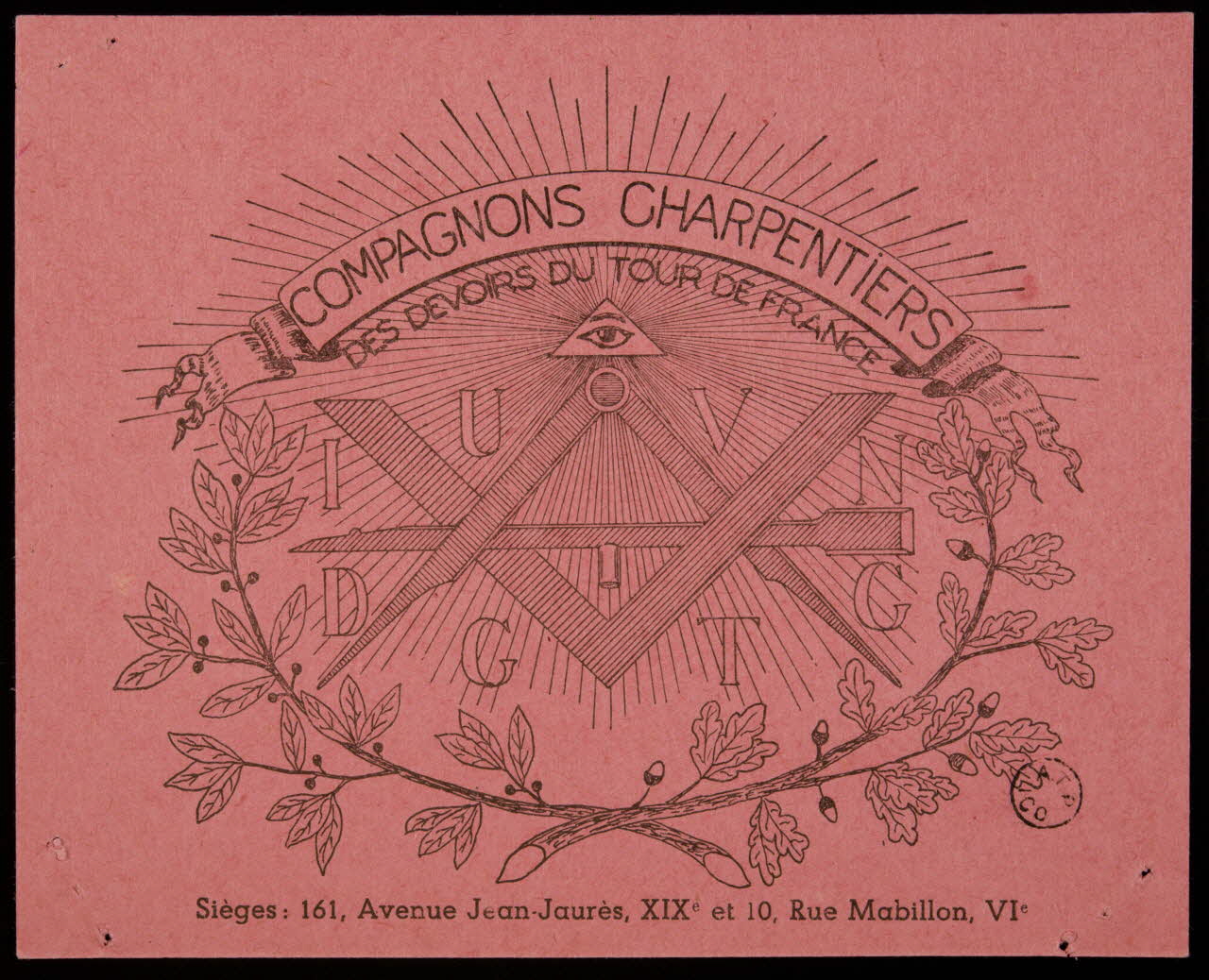 estampe COMPAGNONS CHARPENTIERS 1967.47.14 Photo