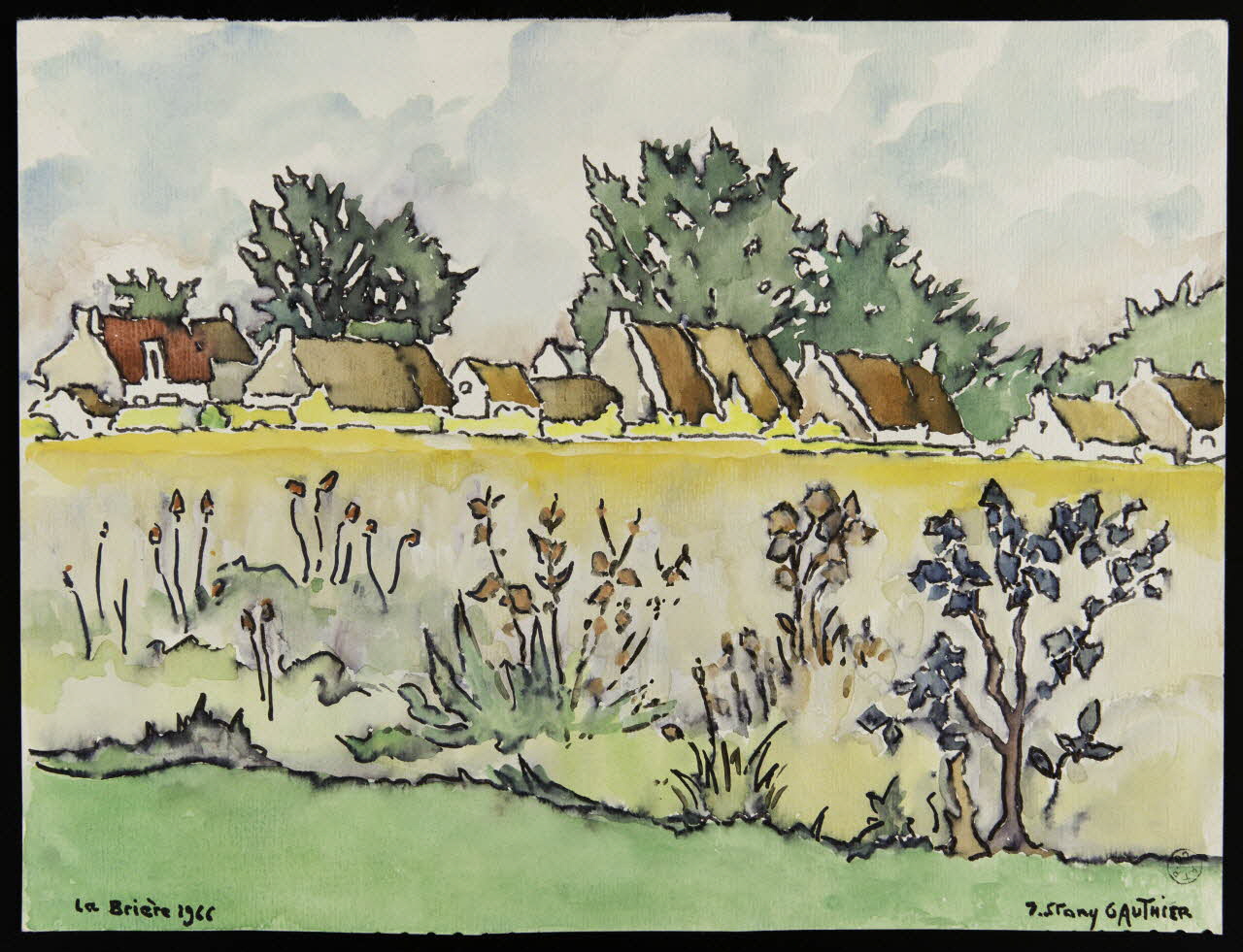 Joseph Stany Gauthier dessin La Brière 1966 1967.5.1 Photo