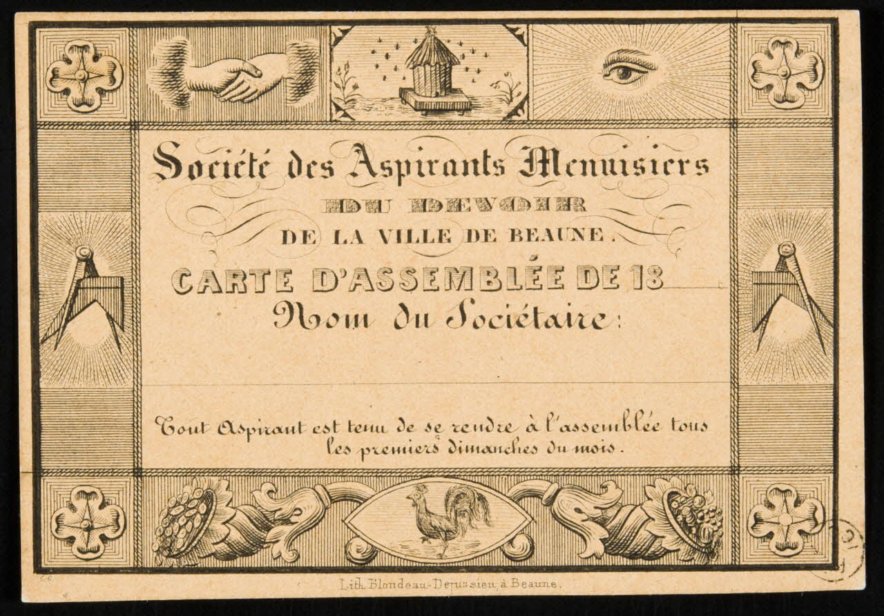 estampe Société des Aspirants Menuisiers 1967.60.10 Photo