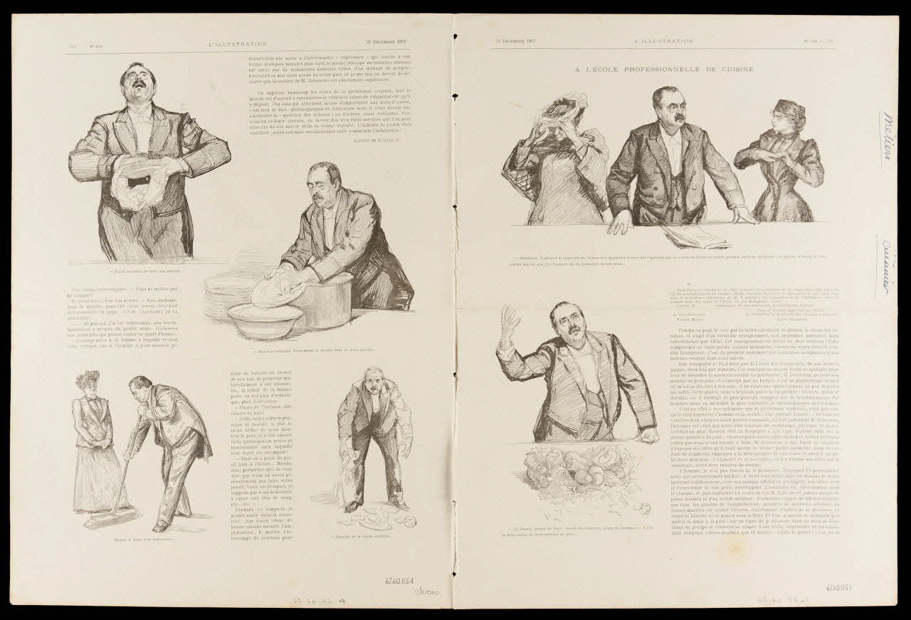 estampe A L'ECOLE PROFESSIONNELLE DE CUISINE 1967.60.113.1/4 Photo