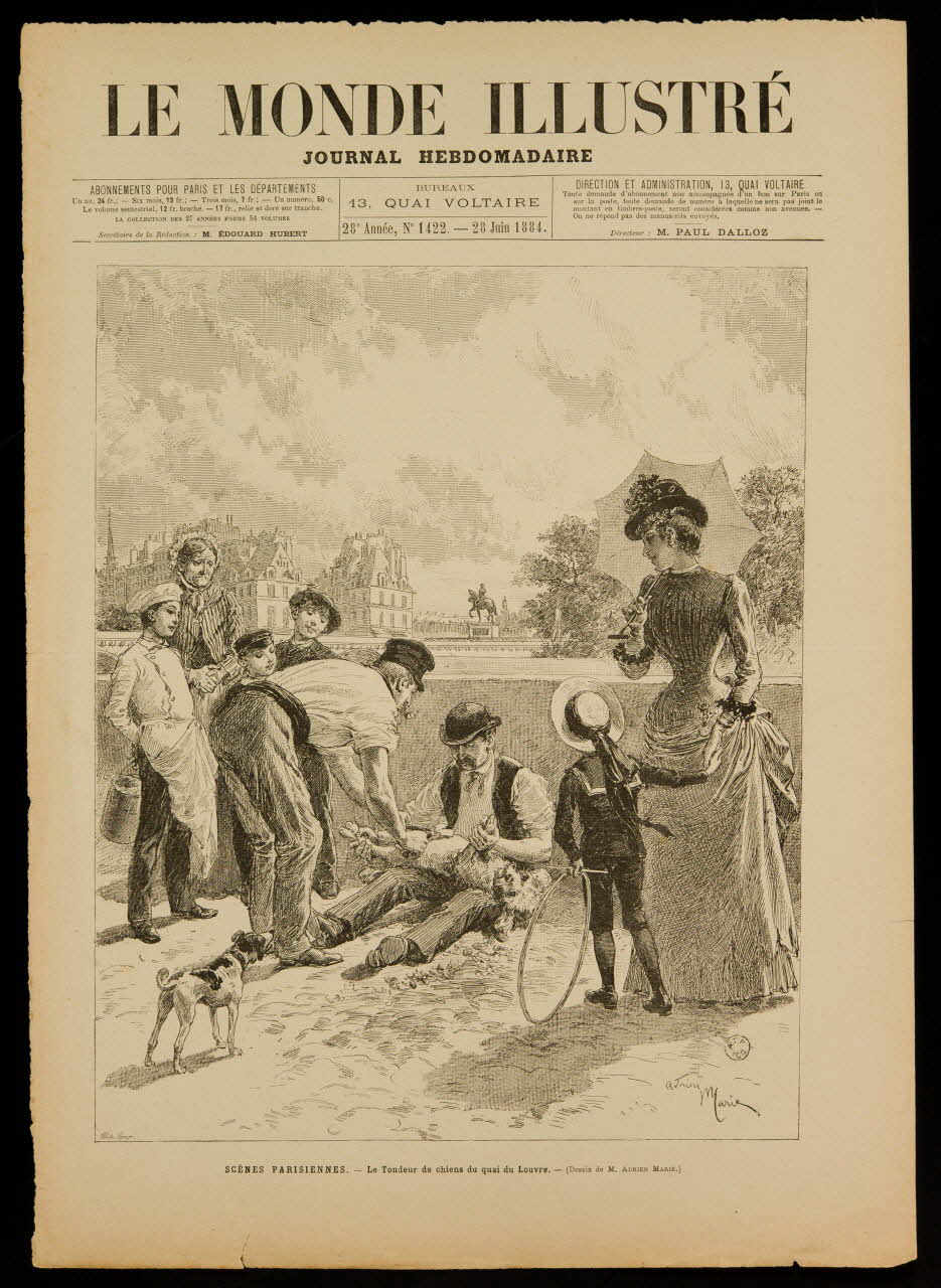 estampe SCENES PARISIENNES. - Le Tondeur de chiens du quai du Louvre. 1967.60.115 Photo