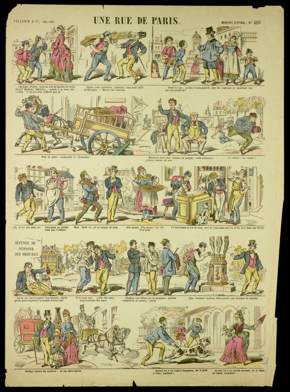 estampe UNE RUE DE PARIS. 1967.60.130 Photo