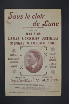 Louis Despax ; Vincent Scotto ; Courvil ; Jean Flor ; Digoudé-Diodet; chanson petit format Île-de-France, France 1909 1965.177.67 Photo Mucem