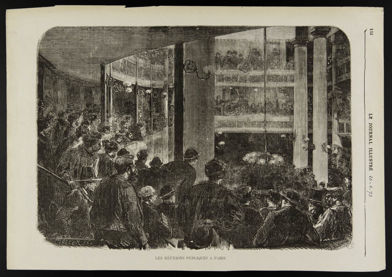 estampe LES REUNIONS PUBLIQUES A PARIS 1967.60.141 Photo