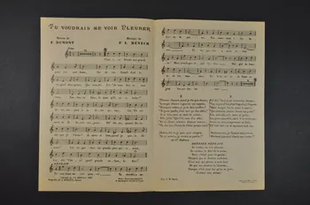 Ferdinand Louis Bénech ; Ernest Dumont ; Emma Liébel ; Paul Beuscher chanson petit format Île-de-France, France 1920 1966.196.9 Photo Mucem