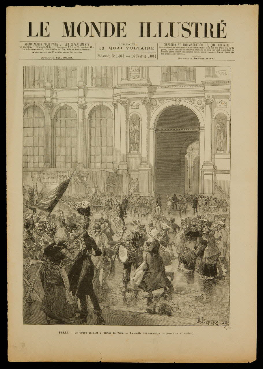 estampe PARIS. - Le tirage au sort à l'Hôtel de Ville. 1967.60.155 Photo