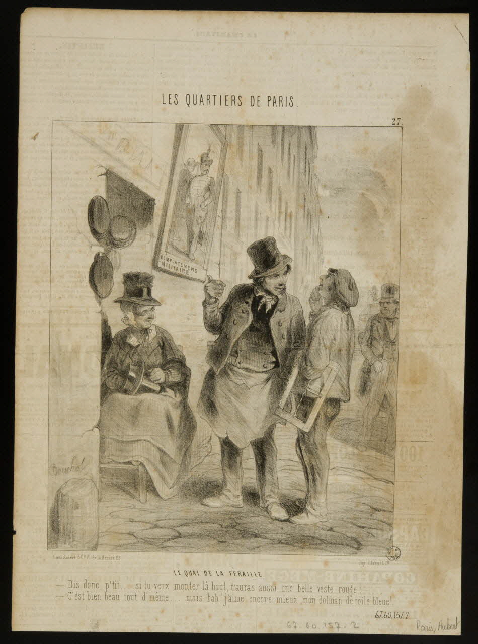 estampe LES QUARTIERS DE PARIS. 1967.60.157.1/2 Photo