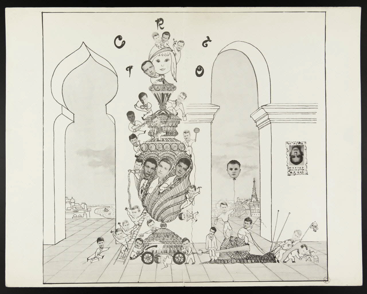 estampe Trophée avec de petits personnages grimpant dessus 1967.60.158 Photo