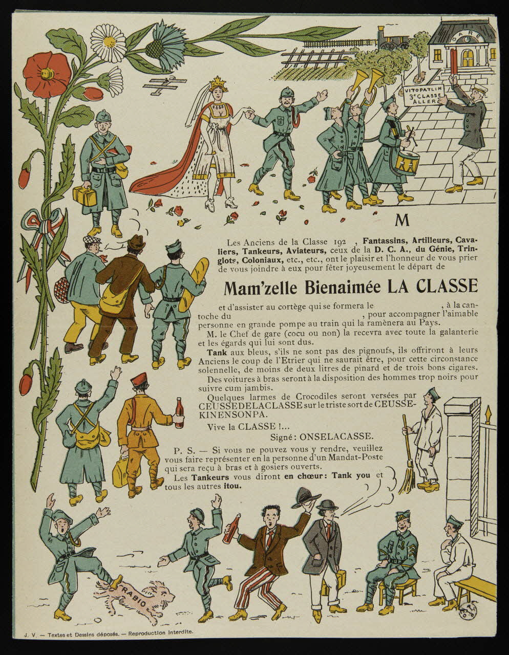 estampe Mam'zelle Bienaimée LA CLASSE 1967.60.163 Photo