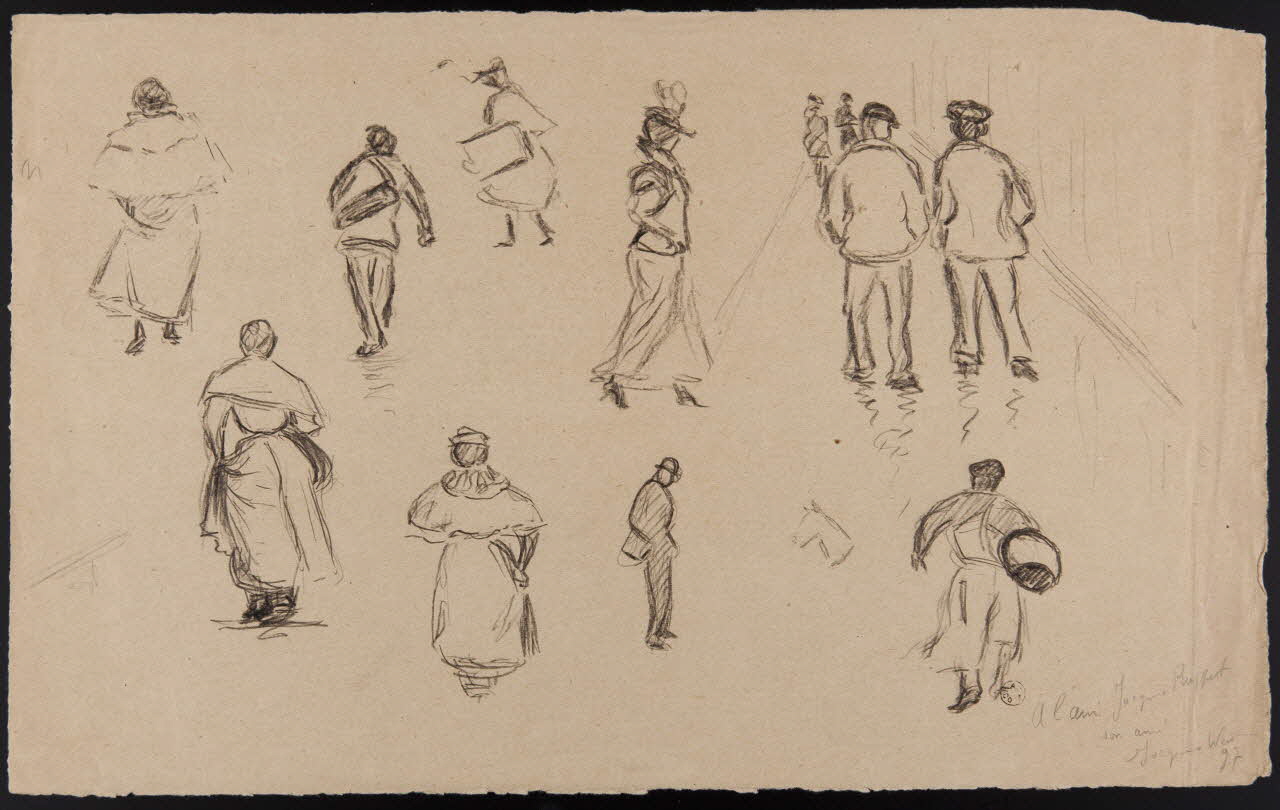 dessin Etudes d'hommes et de femmes 1967.60.172 Photo