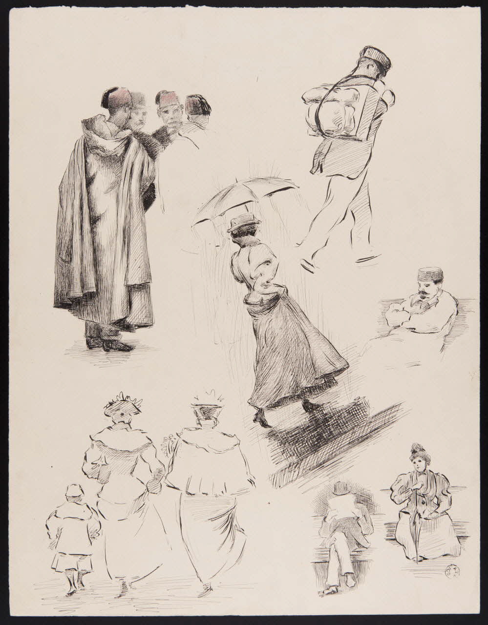 dessin Etudes d'hommes et de femmes 1967.60.173 Photo