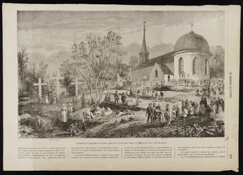 estampe La chapelle de Notre-Dame des Anges, prise de la source entre Gagny et l'abbaye de Livrey (forêt de Bondy). 1967.60.202 Photo