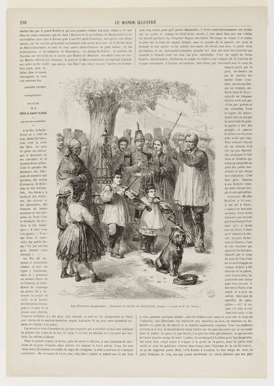 Roevens E. ; Durand Godefroy journal LES ENFANTS ORCHESTRES - Souvenir de la fête de Saint-Cloud. Paris 1850 1967.60.215 Photo