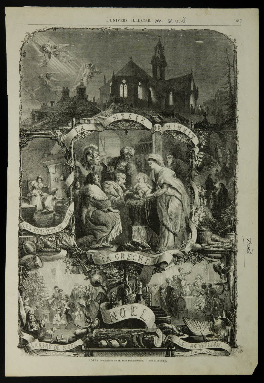 Paul Philippoteaux ; Maurand C. estampe NOEL 1868 1967.60.24 Photo