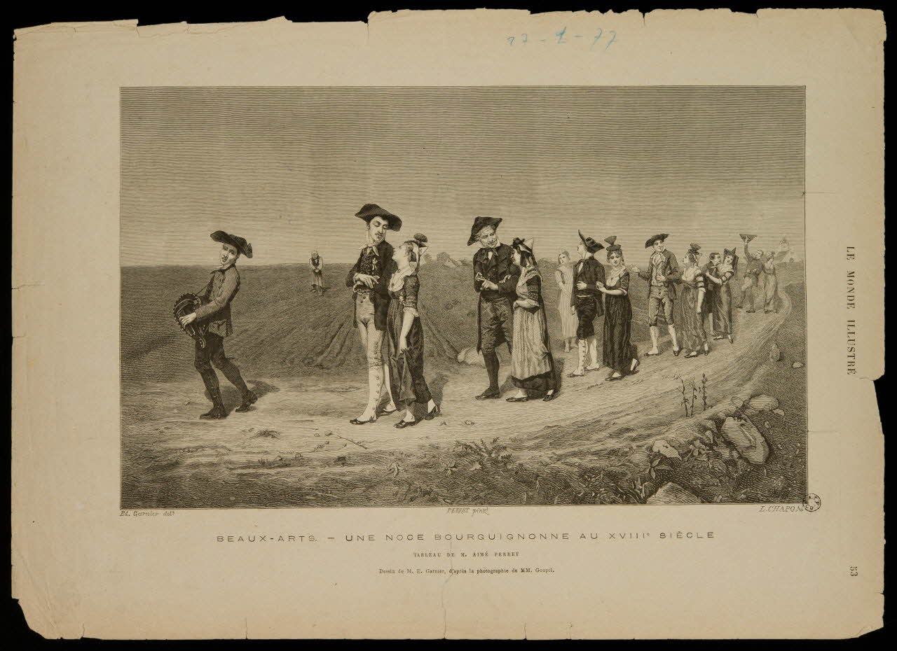 estampe BEAUX - ARTS. - UNE NOCE BOURGUIGNONNE AU XVIIIe SIECLE 1967.60.265 Photo
