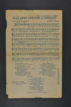 Paul Ségo ; Roger Dufus ; Camille Robert ; Fred Jacks ; A. Danerty ; Plébus ; Alexis Bourgeois ; Juliette Girardin ; Pêle-Mêle Edition; chanson petit format Île-de-France, France 1925 1966.199.100 Photo Mucem