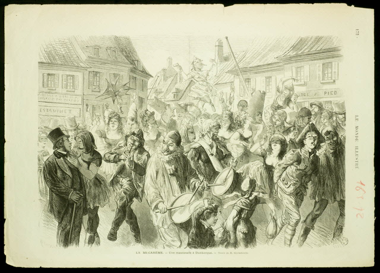 estampe LA MI-CAREME. - Une mascarade à Dunkerque. 1967.60.311 Photo