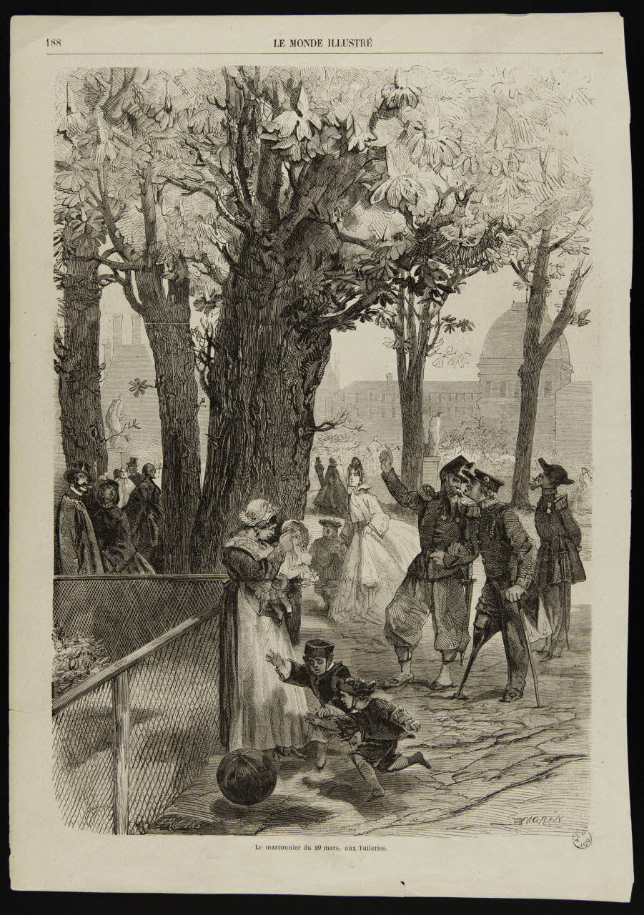 estampe Le marronnier du 20 mars, aux Tuileries. 1967.60.320 Photo