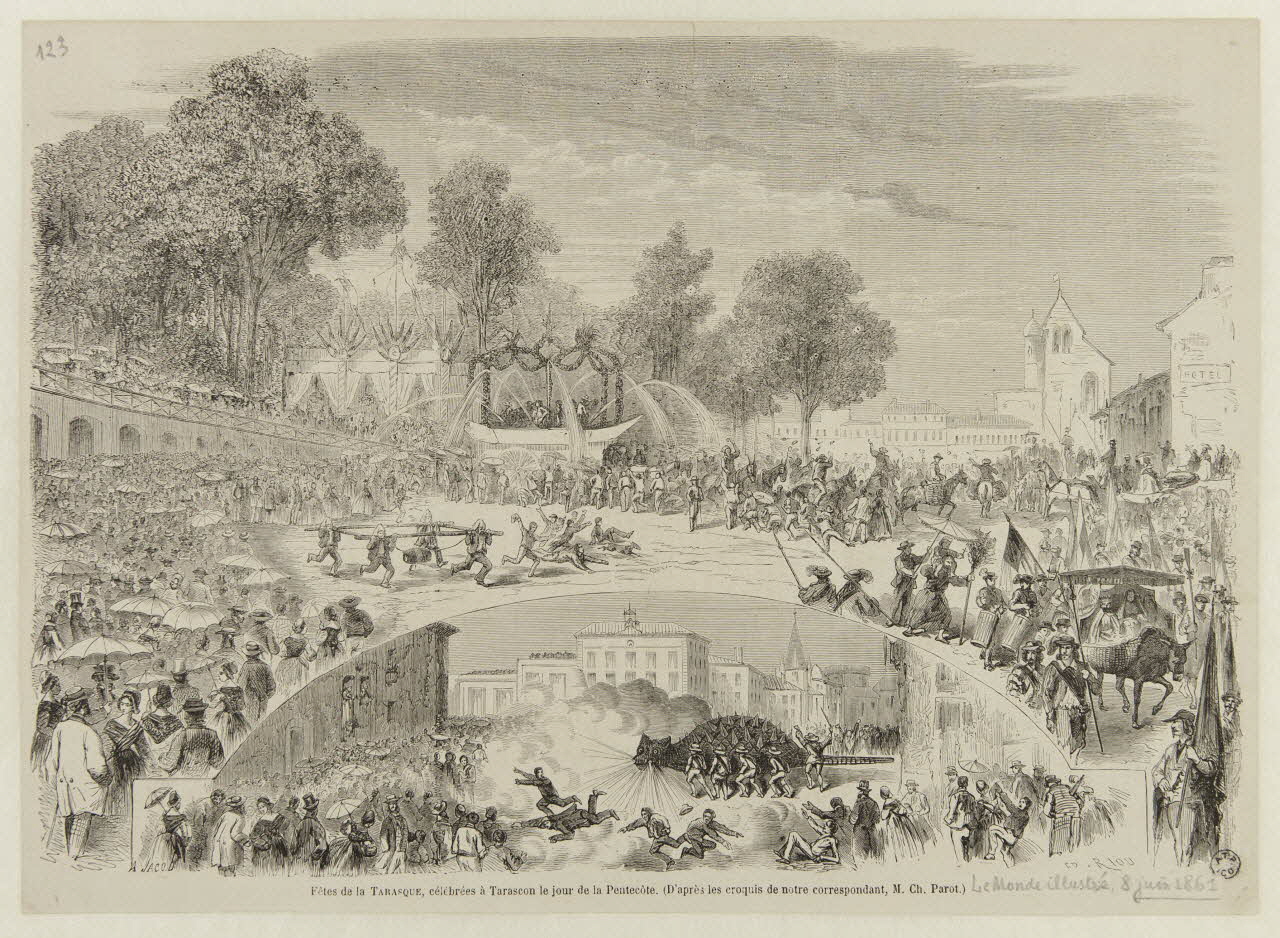 estampe Fêtes de la TARASQUE, célébrées à Tarascon le jour de la Pentecôte. 1967.60.327 Photo