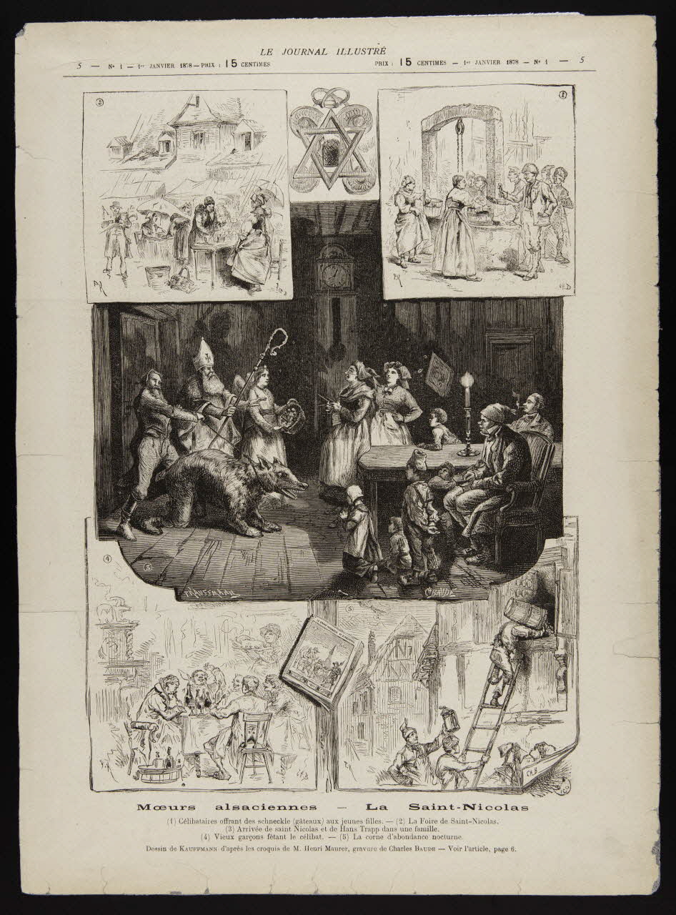 estampe Moeurs alsaciennes - La Saint-Nicolas 1967.60.335 Photo