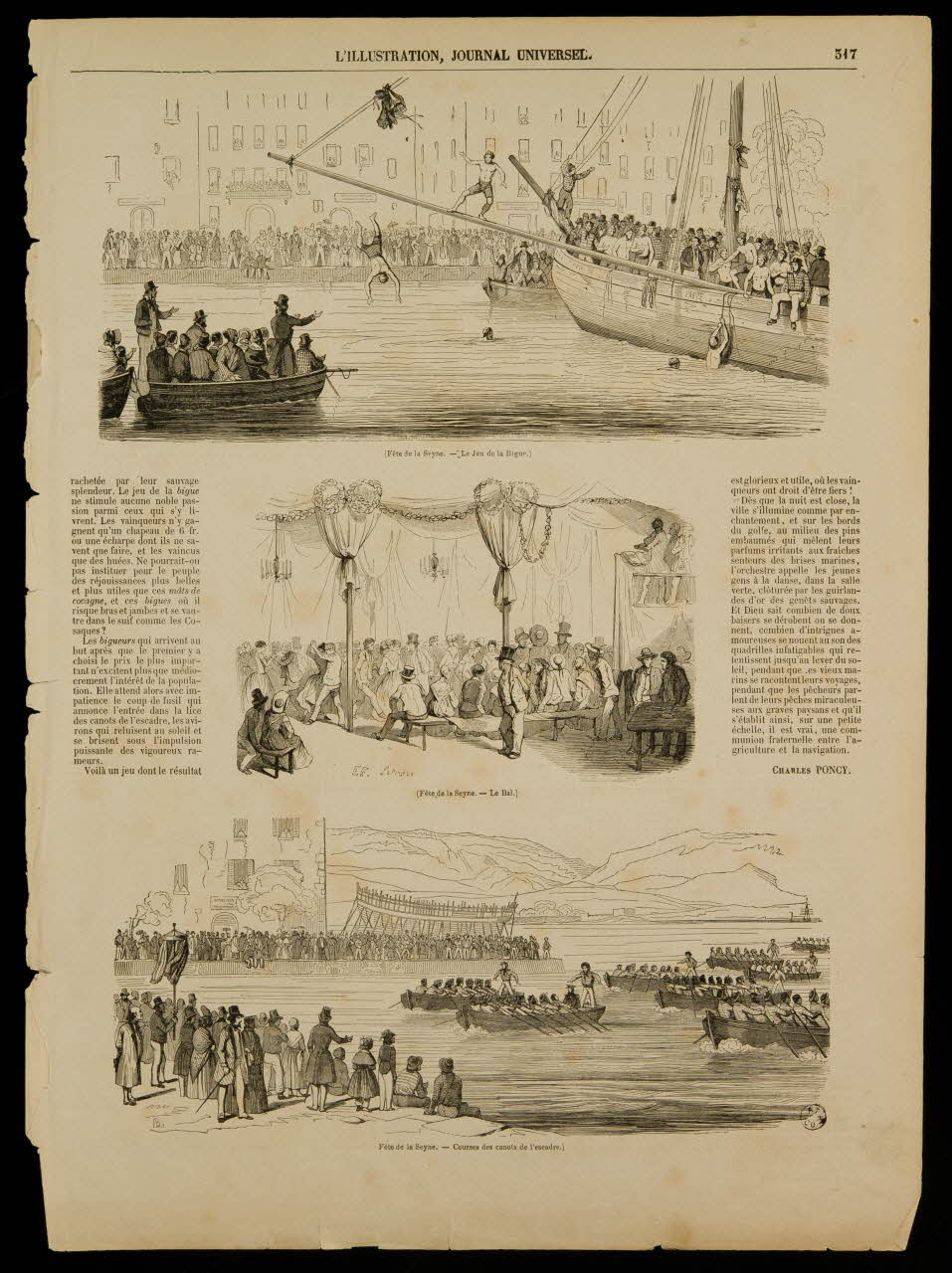 estampe Fête de la Seyne. - Le jeu de la Bique. 1967.60.365 Photo