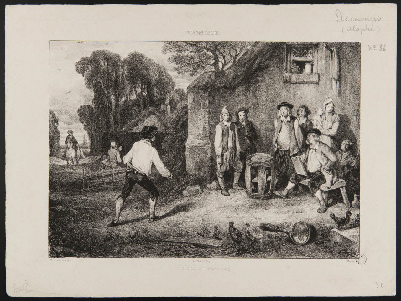 estampe L'ARTISTE.  LE JEU DU TONNEAU. 1967.60.368 Photo