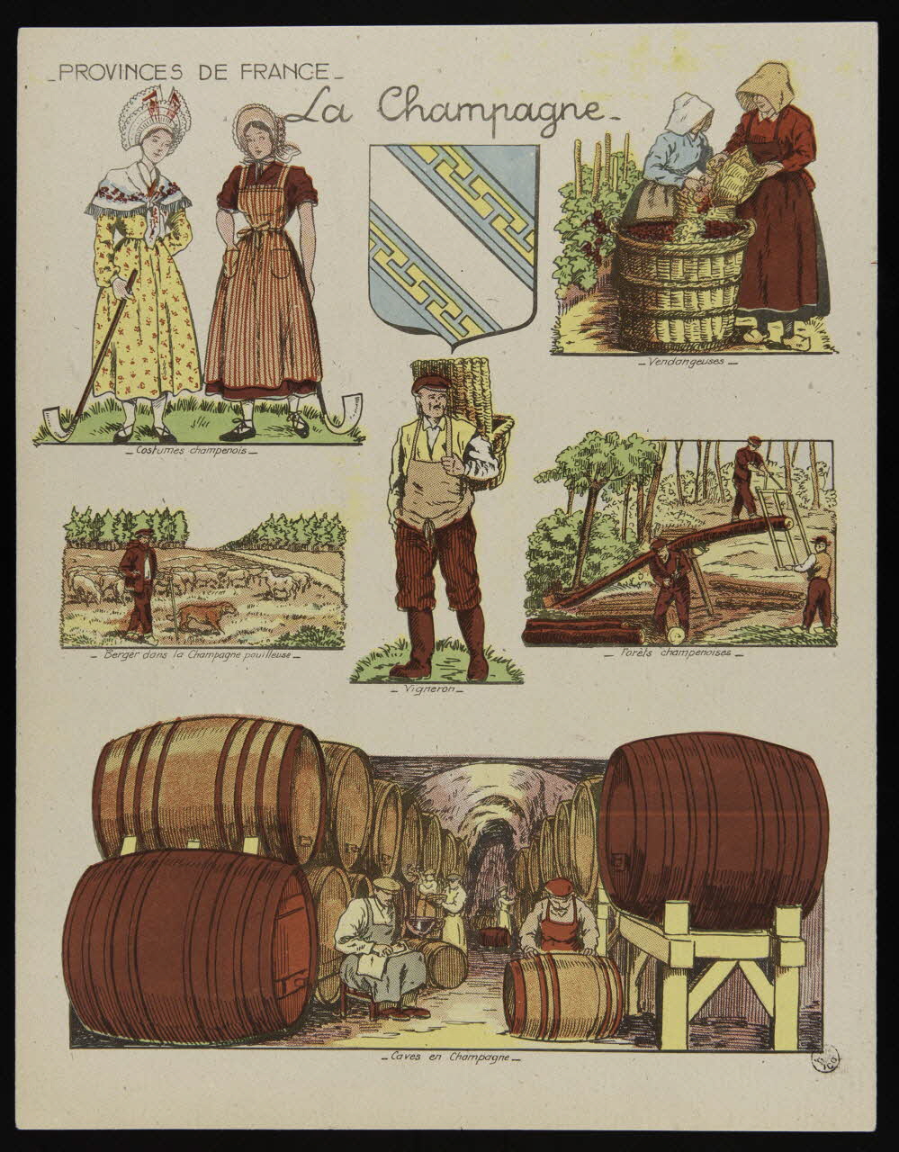 estampe PROVINCES DE FRANCE  La Champagne 1967.60.373 Photo