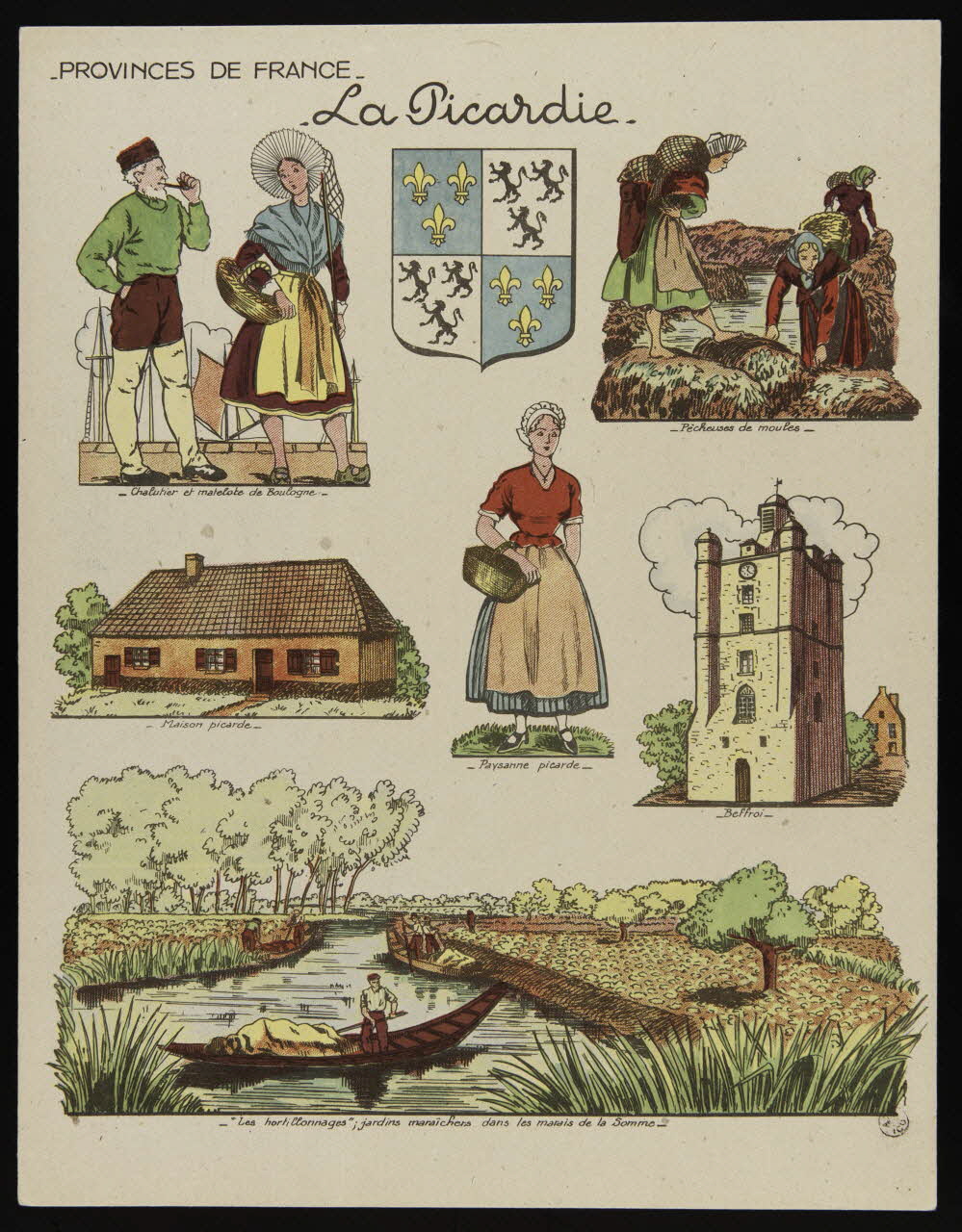 estampe PROVINCES DE FRANCE  La Picardie 1967.60.376 Photo