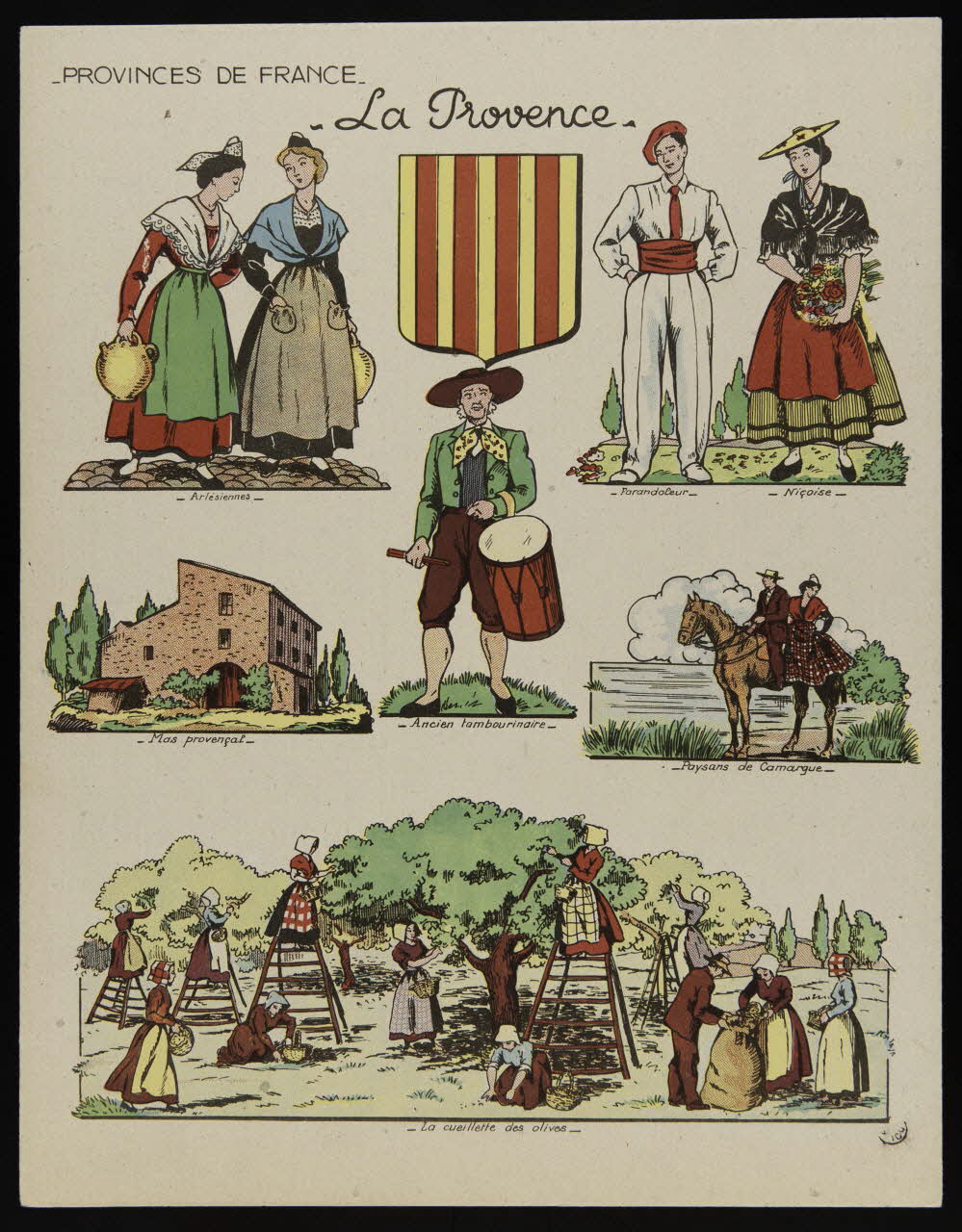 estampe PROVINCES DE FRANCE  La Provence 1967.60.377 Photo