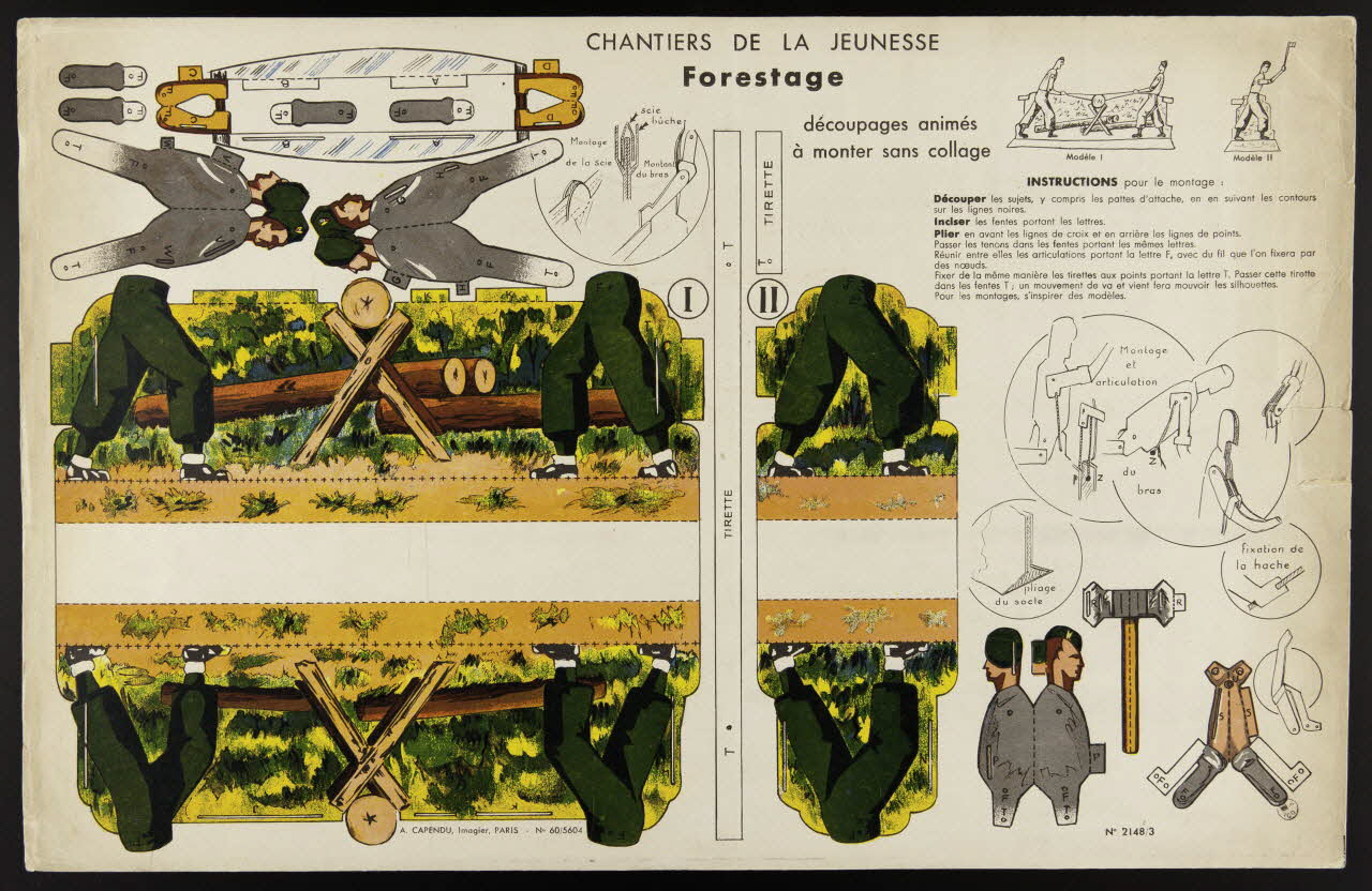 estampe CHANTIERS DE LA JEUNESSE  Forestage 1967.60.380 Photo
