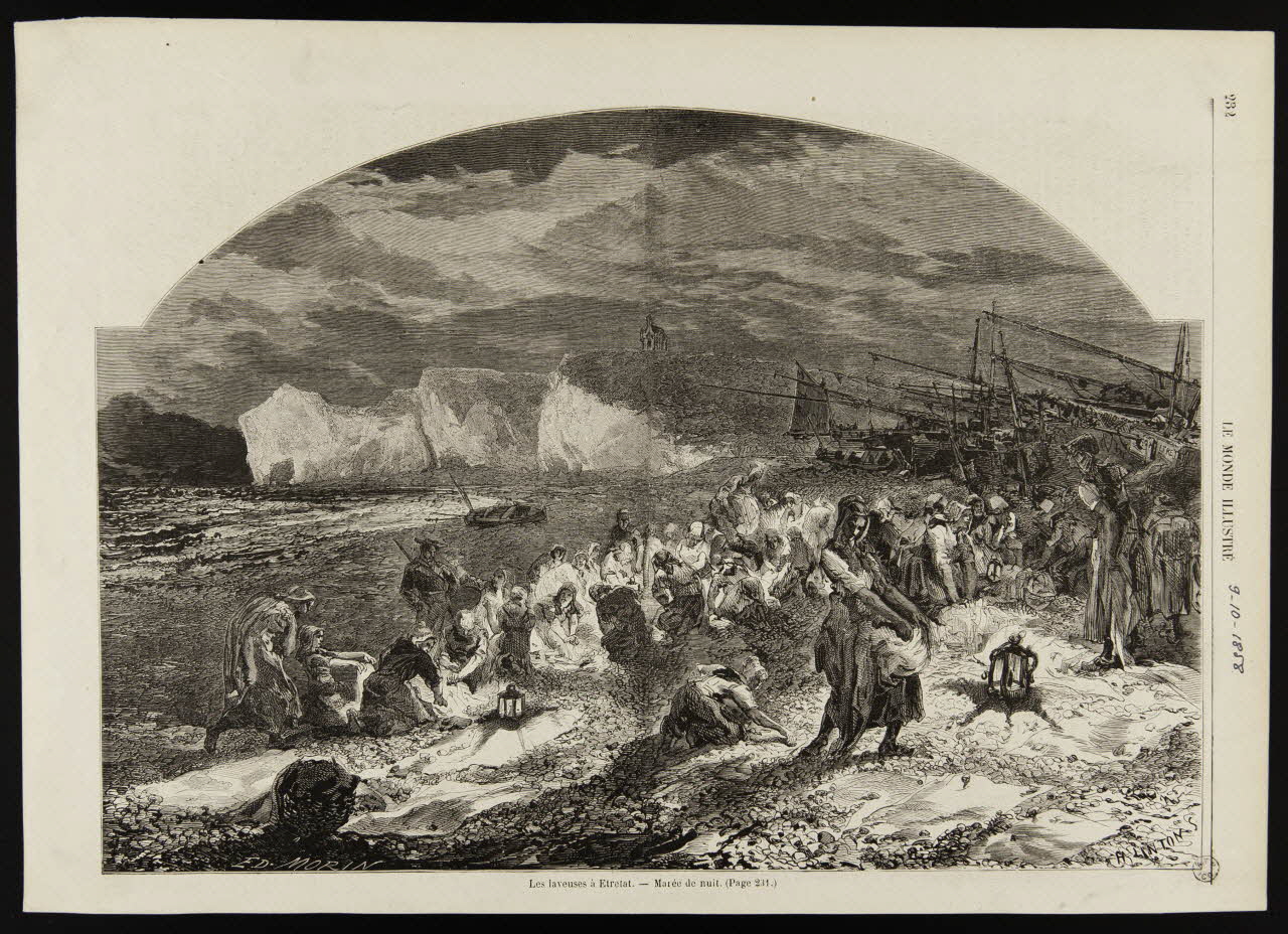 estampe Les laveuses à Etretat. - Marée de nuit. 1967.60.398 Photo