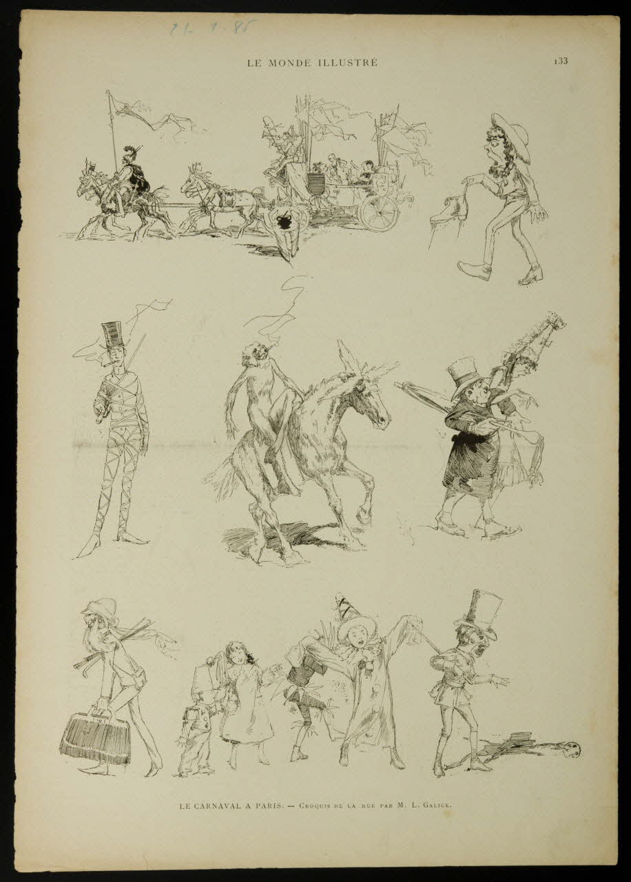 estampe LE CARNAVAL A PARIS. 1967.60.40 Photo