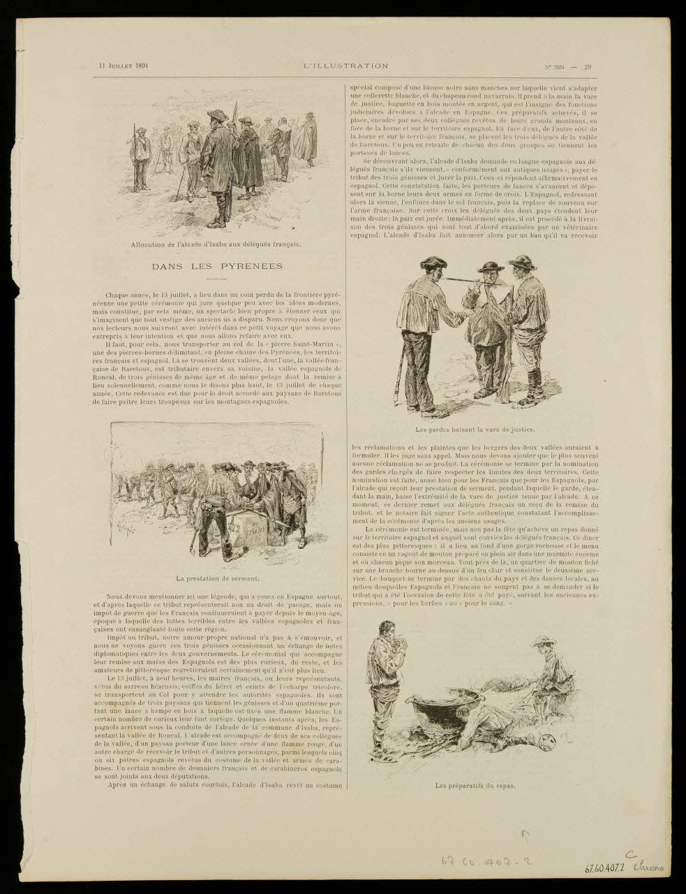 estampe DANS LES PYRENEES 1967.60.407.2 Photo